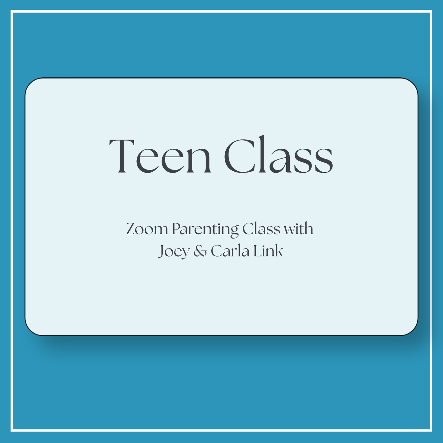 Teen Class Registration
